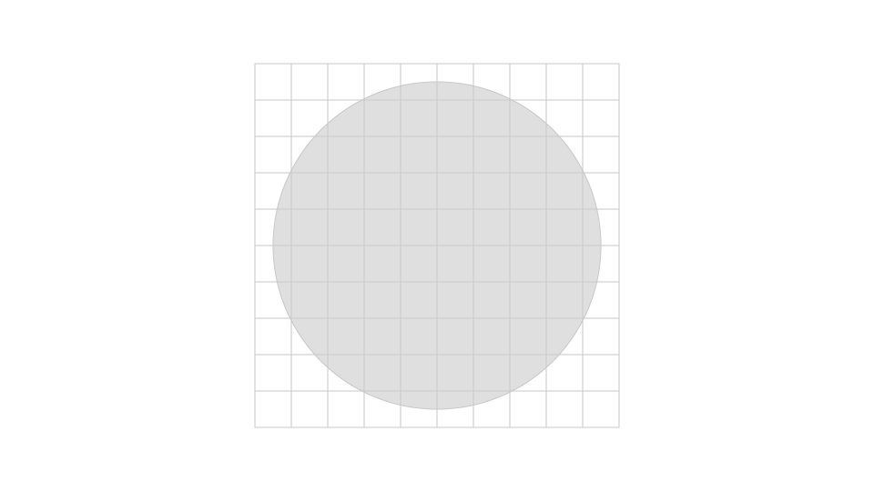CEM · Creación de la marca, paso 0: se divide el espacio en cuadrados de lado = 1/9. CEM · Creación de la marca, paso 0: se divide el espacio en cuadrados de lado = 1/9.